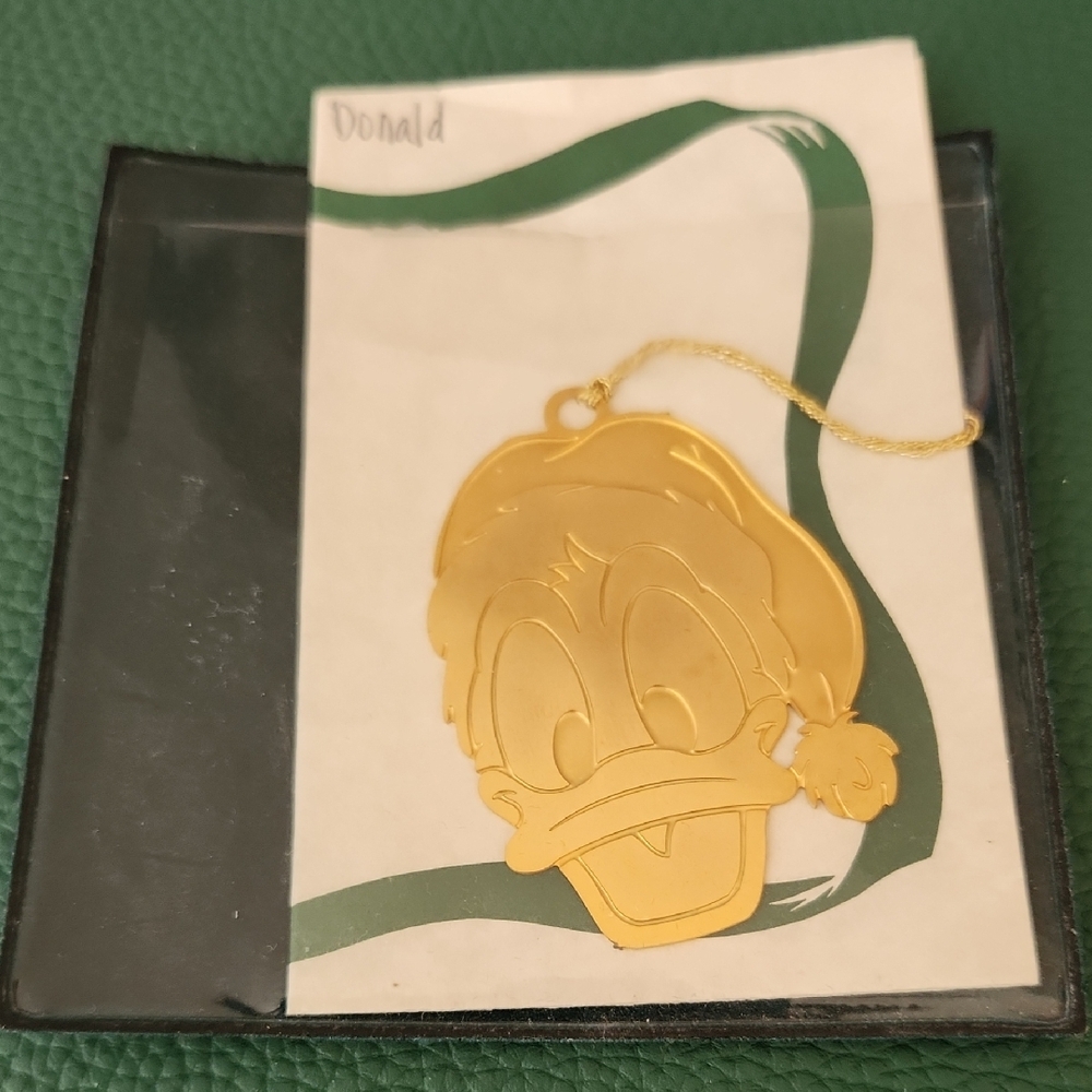 Disney Gold Donald Duck Holiday Ornament